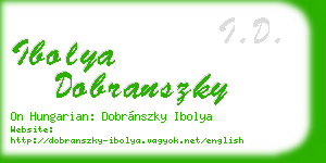 ibolya dobranszky business card