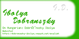 ibolya dobranszky business card